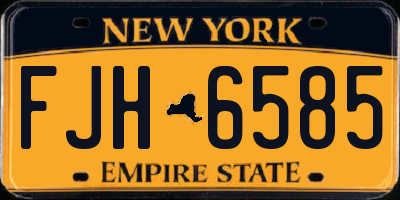 NY license plate FJH6585