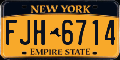 NY license plate FJH6714