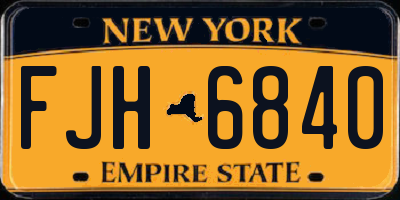 NY license plate FJH6840