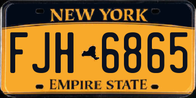 NY license plate FJH6865