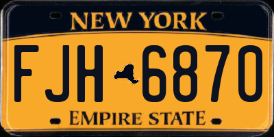 NY license plate FJH6870