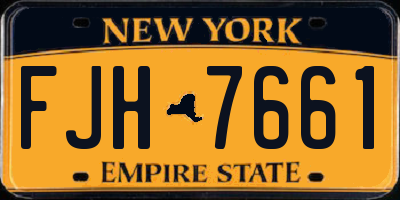 NY license plate FJH7661
