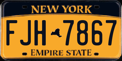 NY license plate FJH7867