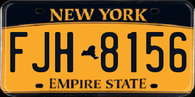 NY license plate FJH8156