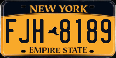 NY license plate FJH8189