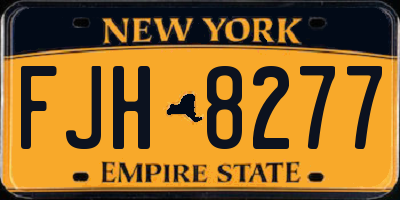 NY license plate FJH8277
