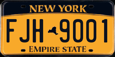 NY license plate FJH9001