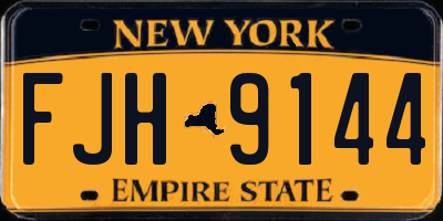 NY license plate FJH9144