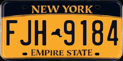 NY license plate FJH9184