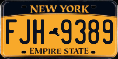 NY license plate FJH9389