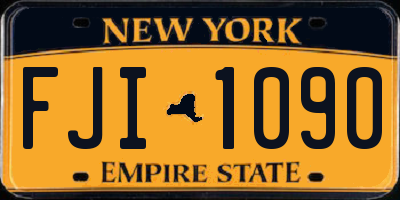 NY license plate FJI1090