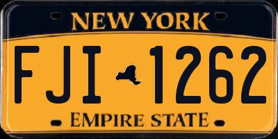 NY license plate FJI1262