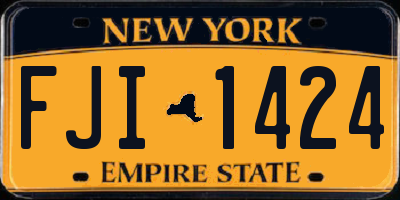 NY license plate FJI1424