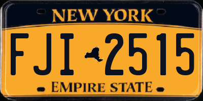 NY license plate FJI2515