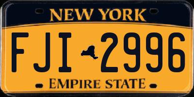 NY license plate FJI2996