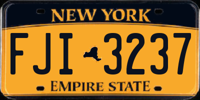NY license plate FJI3237
