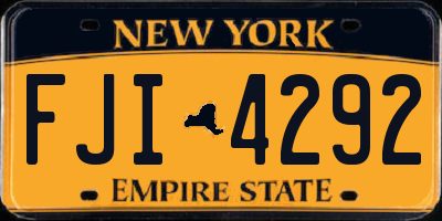 NY license plate FJI4292