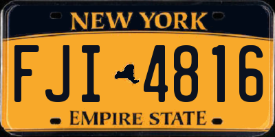 NY license plate FJI4816