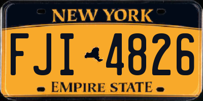 NY license plate FJI4826