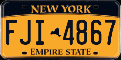 NY license plate FJI4867