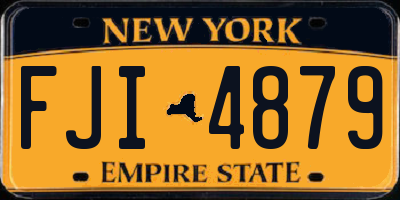 NY license plate FJI4879
