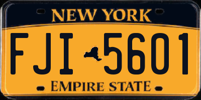 NY license plate FJI5601