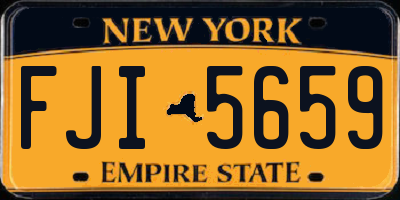 NY license plate FJI5659