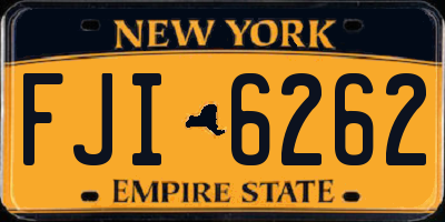NY license plate FJI6262