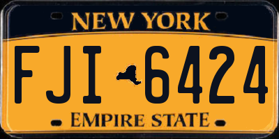 NY license plate FJI6424