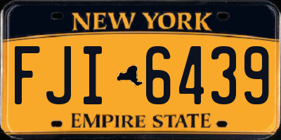 NY license plate FJI6439