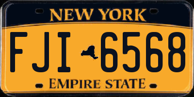 NY license plate FJI6568