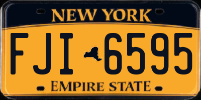 NY license plate FJI6595