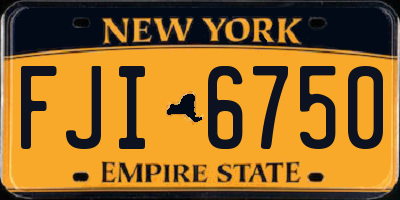 NY license plate FJI6750