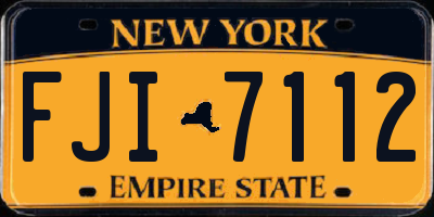 NY license plate FJI7112