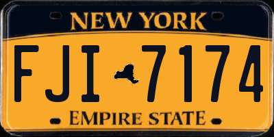 NY license plate FJI7174