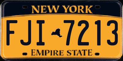 NY license plate FJI7213
