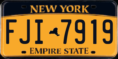NY license plate FJI7919