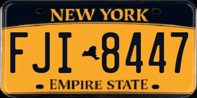 NY license plate FJI8447