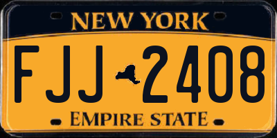 NY license plate FJJ2408