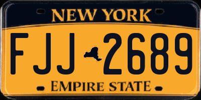 NY license plate FJJ2689