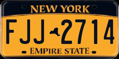 NY license plate FJJ2714