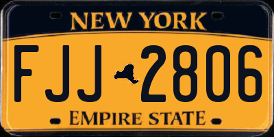 NY license plate FJJ2806