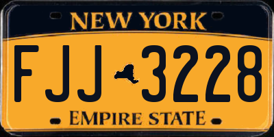 NY license plate FJJ3228
