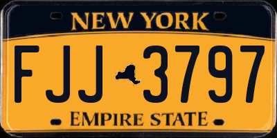 NY license plate FJJ3797