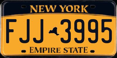 NY license plate FJJ3995
