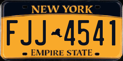 NY license plate FJJ4541