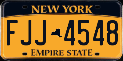 NY license plate FJJ4548