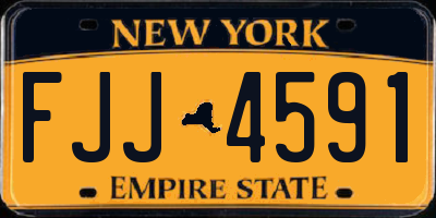 NY license plate FJJ4591