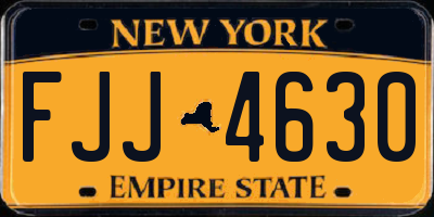 NY license plate FJJ4630