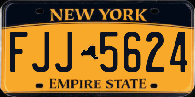 NY license plate FJJ5624